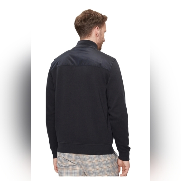 Bugatti Authentic Jacket Nylon/Knit Cotton Zipper Fitted Black size L - Picture 4 of 16